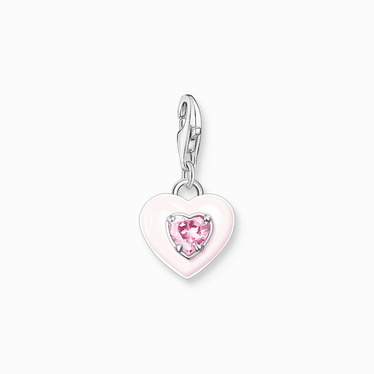 Thomas Sabo Charm corazón con piedras rosas 1915-041-9