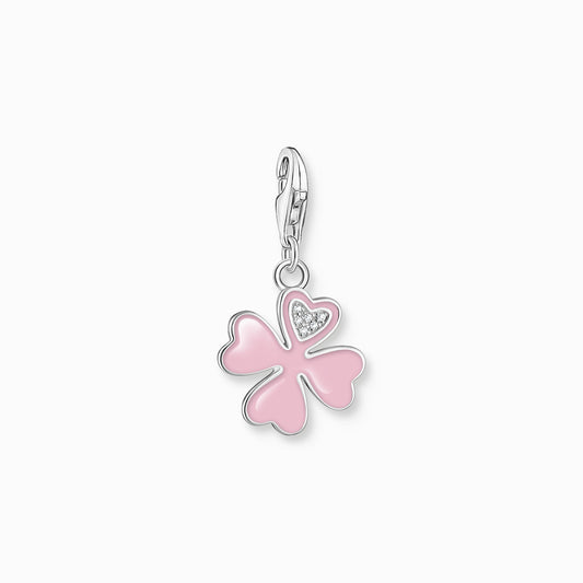 Thomas Sabo Charm rosa trébol con piedras blancas 2022-041-9