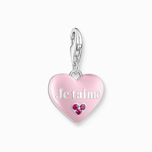 Thomas Sabo Charm corazón rosa «Je t´aime»