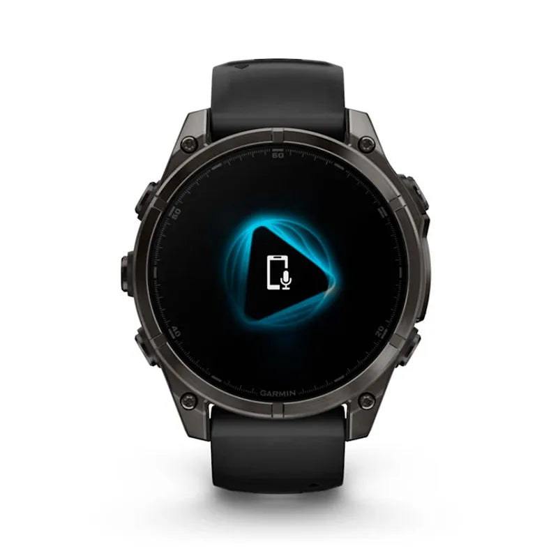 Garmin Reloj para hombre FENIX 8 47mm Zafiro Amoled Titanio con revestimiento de DLC con correa de silicona negra/gris  ref: 010-02904-21