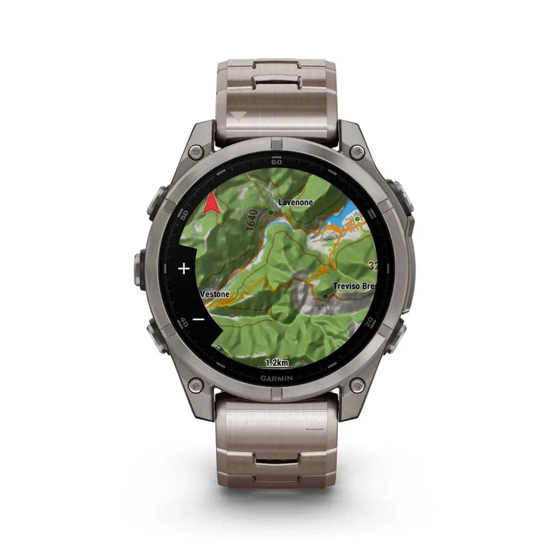 Garmin Reloj para hombre FENIX 8 47mm Premium Amoled Titanio con Pulsera de titanio con aberturas de ventilación  ref: 010-02904-40