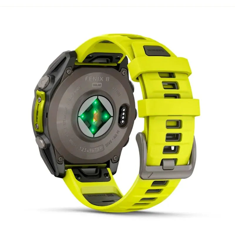 Garmin Reloj para hombre FENIX 8 47mm Zafiro Solar TFT Titanio con correa de silicona amarilla ref: 010-02906-21